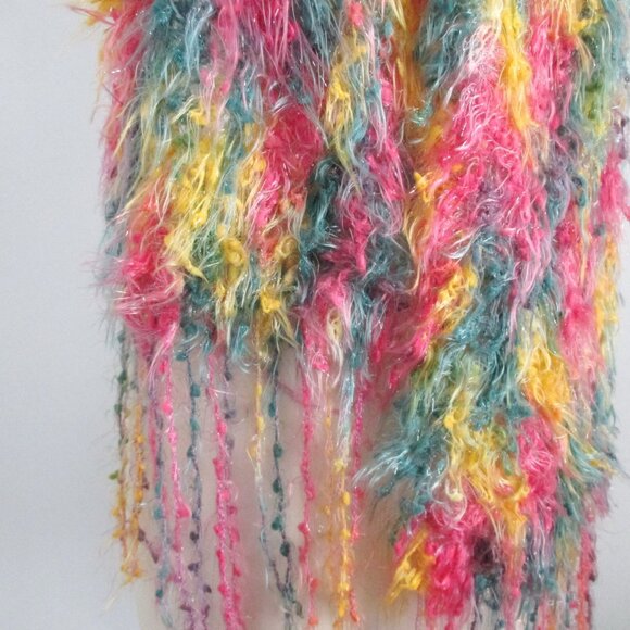 Long Skinny Whimsical Scarf Eyelash Yarn - Picture 5 of 6